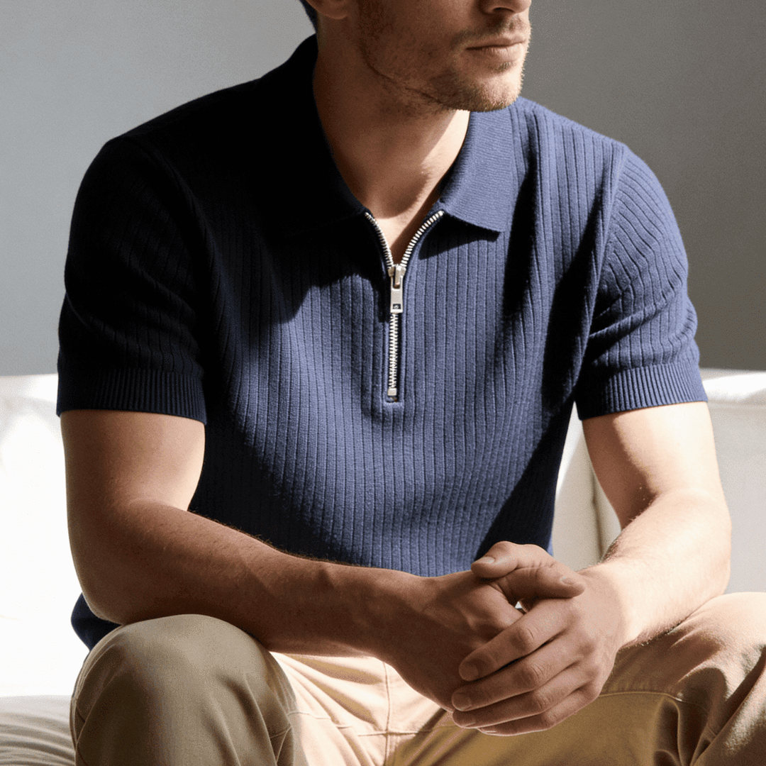 De Matteo Swiss Knit Pikétröja