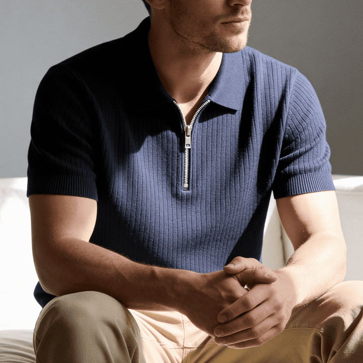 De Matteo Swiss Knit Pikétröja